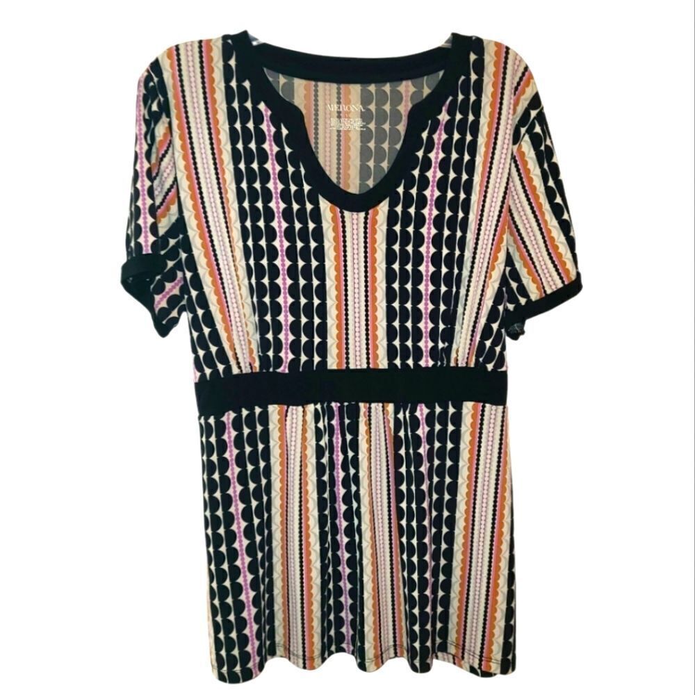 Merona Tie Waist Multicolor Blouse